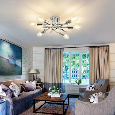 6-Lights Semi Flush Mount Ceiling Light